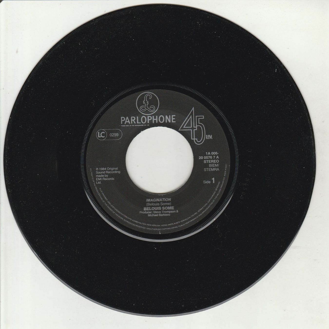 Vinyles: Belouis Some - Imagination 7" Vinyl 1984 – D'occasion à Tübach par JamesStone 2