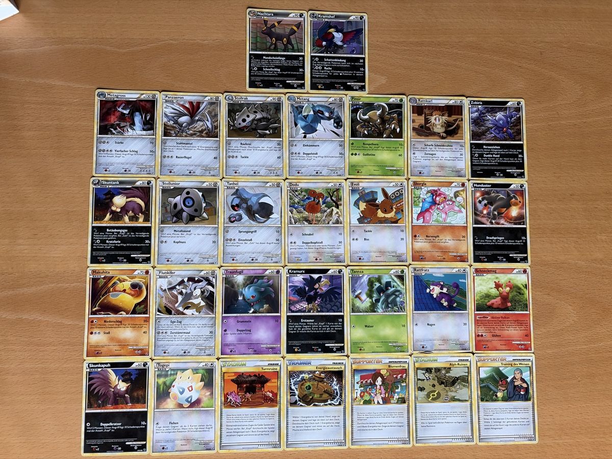 Pokémon Carte collezionabili: Diverse Deutsche Pokémon Karten  – Usato da Balsthal venduto da Sven.sch