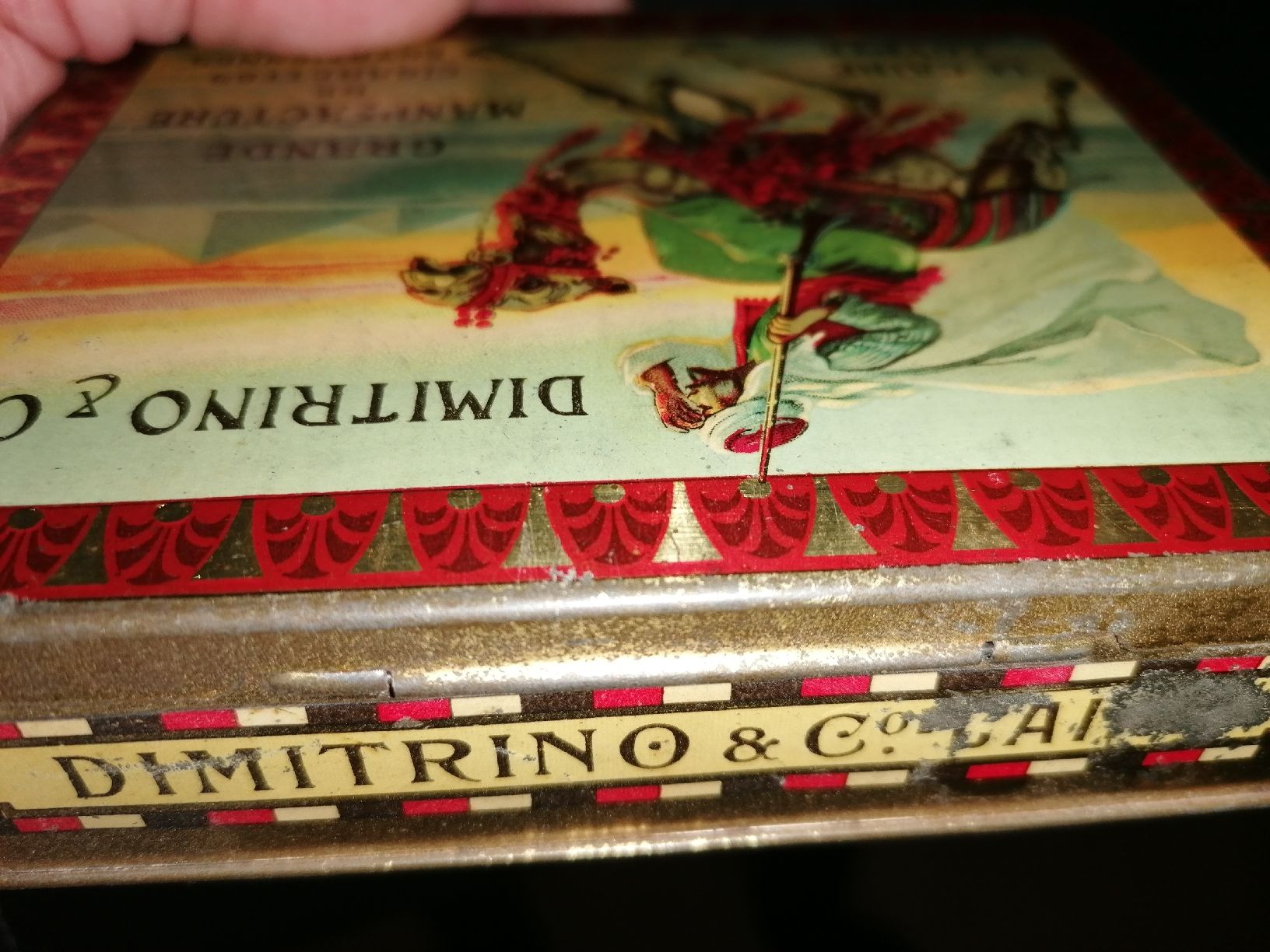 Tabak: Antike Blechdose Dimitrino 100 Zig. Consul. Ca. 1910 – Gebraucht aus Zürich von Tin4Life 4