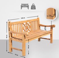 + Teakbank Florida Sitzbank Holzbank Gartenbank 180 cm