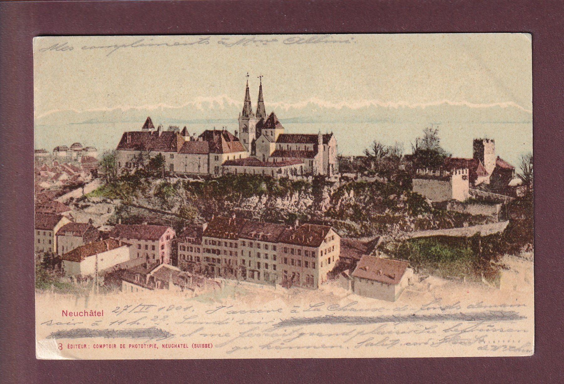 Cartoline postali: NEUCHÂTEL - 1901 CPN – Usato da Pully venduto da nicecards