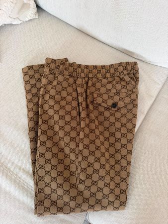 Gucci Hose GG Supreme Canvas braun