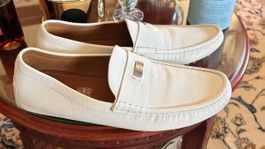 Gucci Loafers Leder Weiss Groesse 11 Neuwertig
