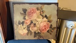 Tôle roses rosiers Rosa Déco Deko vintage