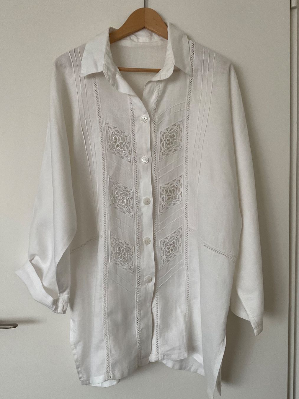 Giacche: Leinen oversize Jacke Gr ca 44/46 weiss – Difettoso da Urdorf venduto da alda02