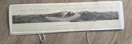 Panorama vom Eggishorn mit Gletscher Grösse: 70cmx18cm 