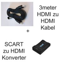 1x 3m HDMI zu HDMI Kabel + 1x SCART zu HDMI Konverter