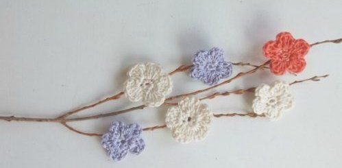 Tutte le decorazioni: 5 Stück Blumen gehäkelt 033 – Nuovo e nell'imballaggio originale da Killwangen venduto da Bianca790 9