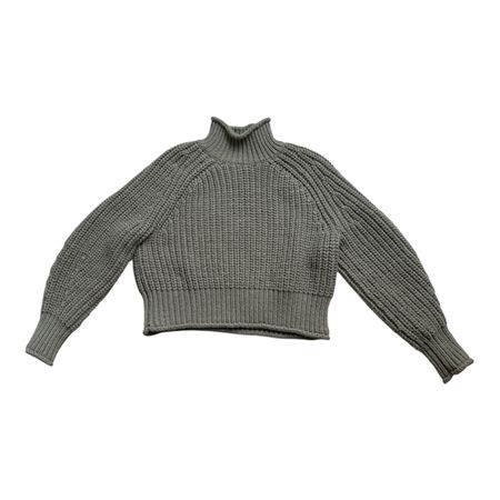 Pullover H&M Rollkragen grün-grau