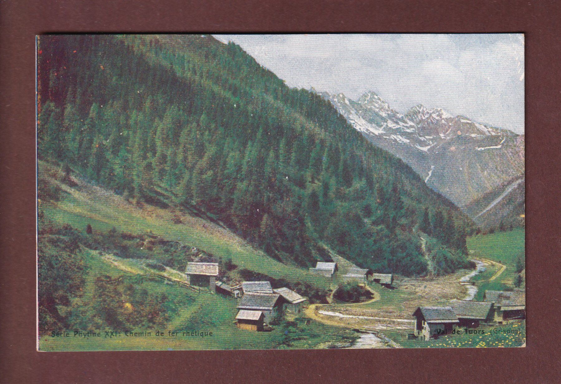 Cartoline postali: Val de TUORS - Chemin de fer Rhétique – Usato da Pully venduto da nicecards-shop