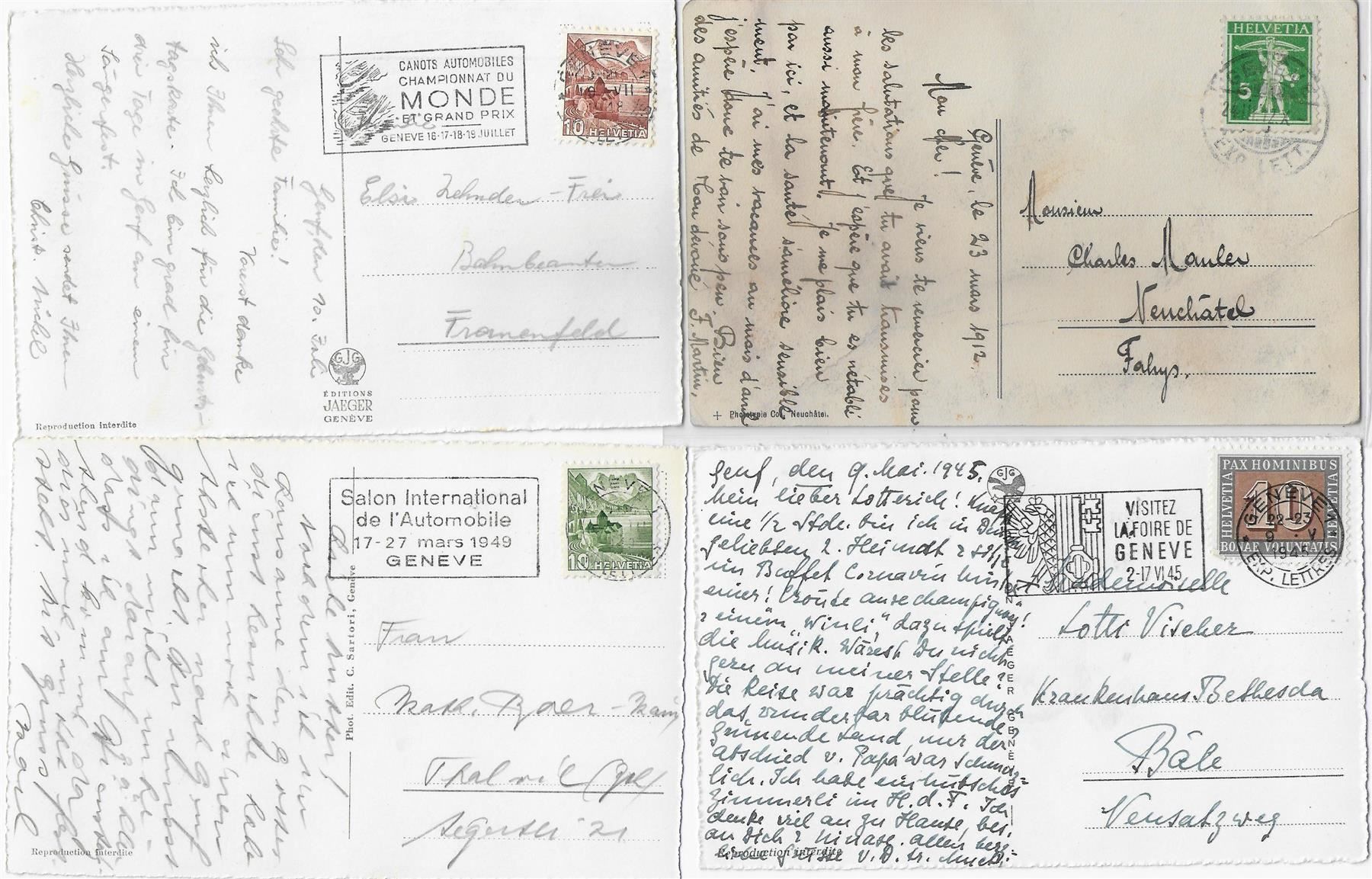 Cartoline postali: 4 AK Geneve – Usato da Ettingen venduto da Kartenplanet 1