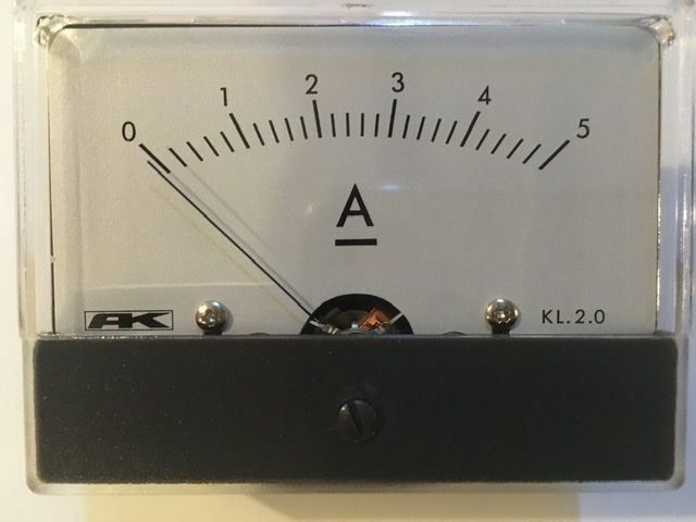 Misurare: Drehspulinstrument 0-5A DC – Nuovo e nell'imballaggio originale da Brugg AG venduto da Pedro4