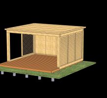 Bauplan für gedeckte Holzpergola