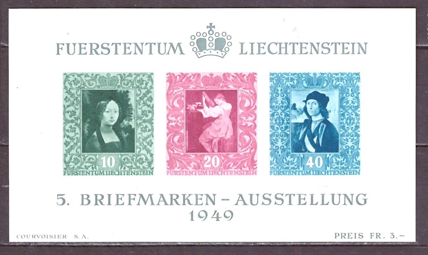 Tutti i francobolli: # 3 --- LIECHTENSTEIN GEMÄLDEGALERIE POSTFRISCH – Nuovo (secondo la descrizione) da Dübendorf venduto da Piero2