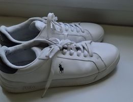 Polo Ralph Lauren Schuhe weiss Leder Grösse 43 gebraucht