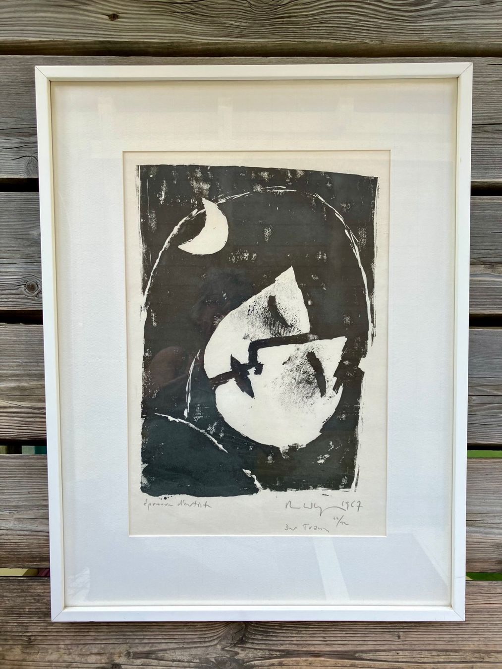 Holzschnitte: Holzschnitt "Der Traum" von Robert Wyss 1967 – Gebraucht aus Winterthur von Barunggeli
