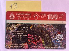 Taxcard / Telefonkarte Thailand WORLDTECH'95 100 BAHT