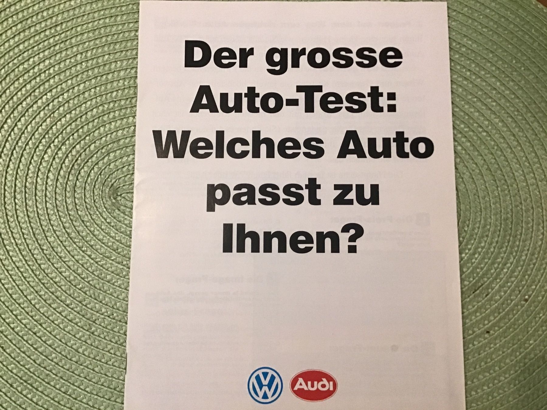 VW Documenti: VW Audi Prospekt 24 Seiten 1991 – Usato da Scherzingen venduto da Starseller62