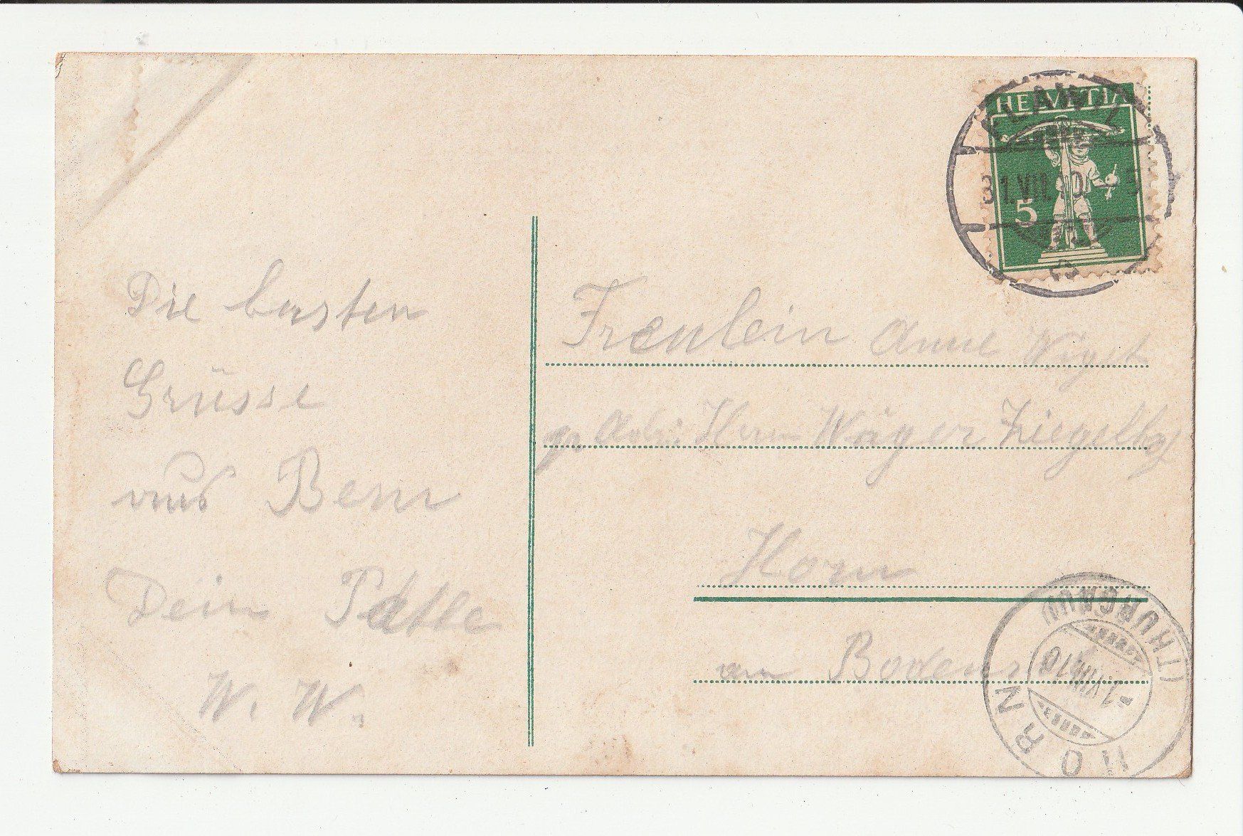Cartoline postali: Bern Rathaus 1910 – Usato da Rheineck venduto da rhynegg 1