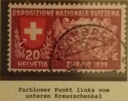 850) Abart weisser Punkte neben Kreuz