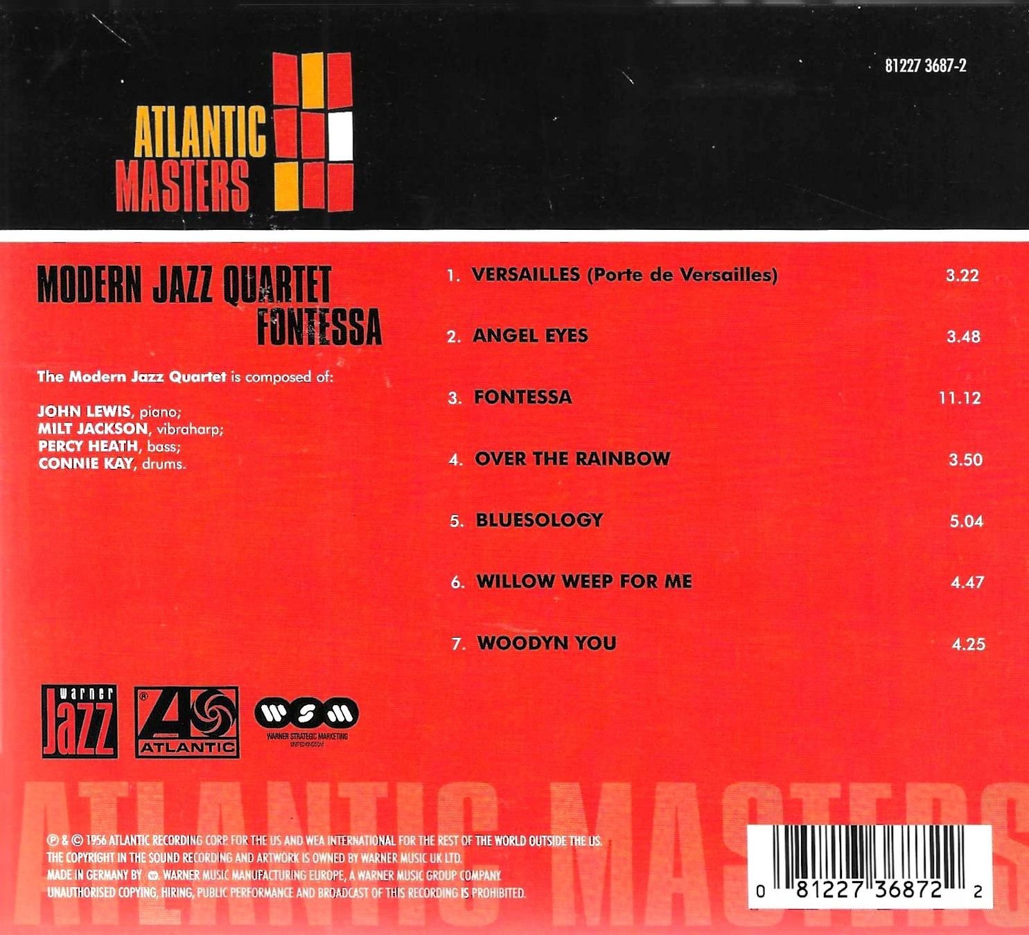 CD: The Modern Jazz Quartet CD Digipack - Fontessa – Usato da Savagnier venduto da Ne2065 1