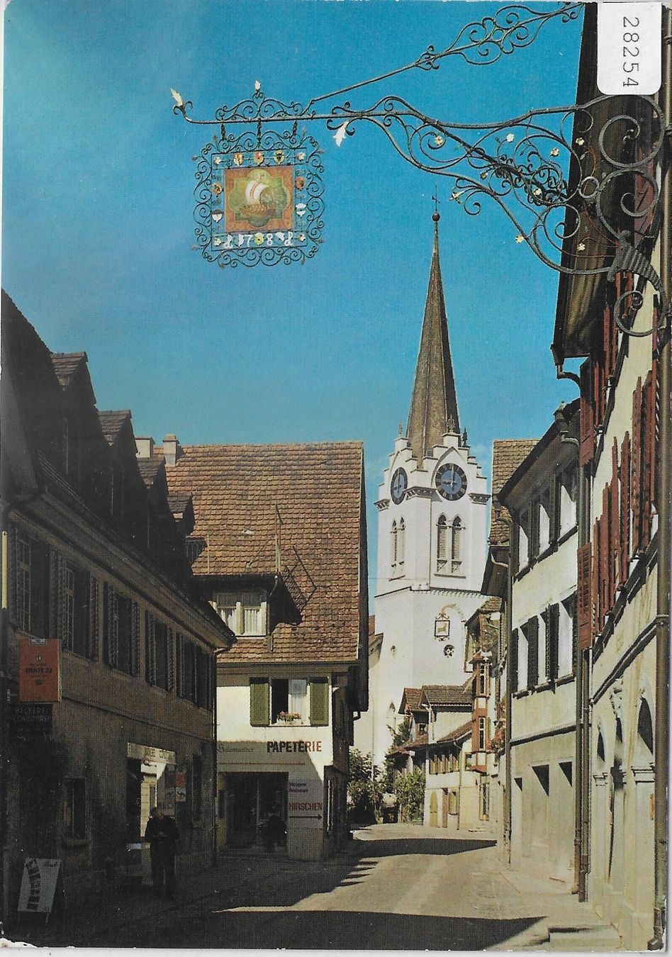 Cartoline postali: Berlingen TG - Dorfpartie – Usato da Ettingen venduto da Kartenplanet