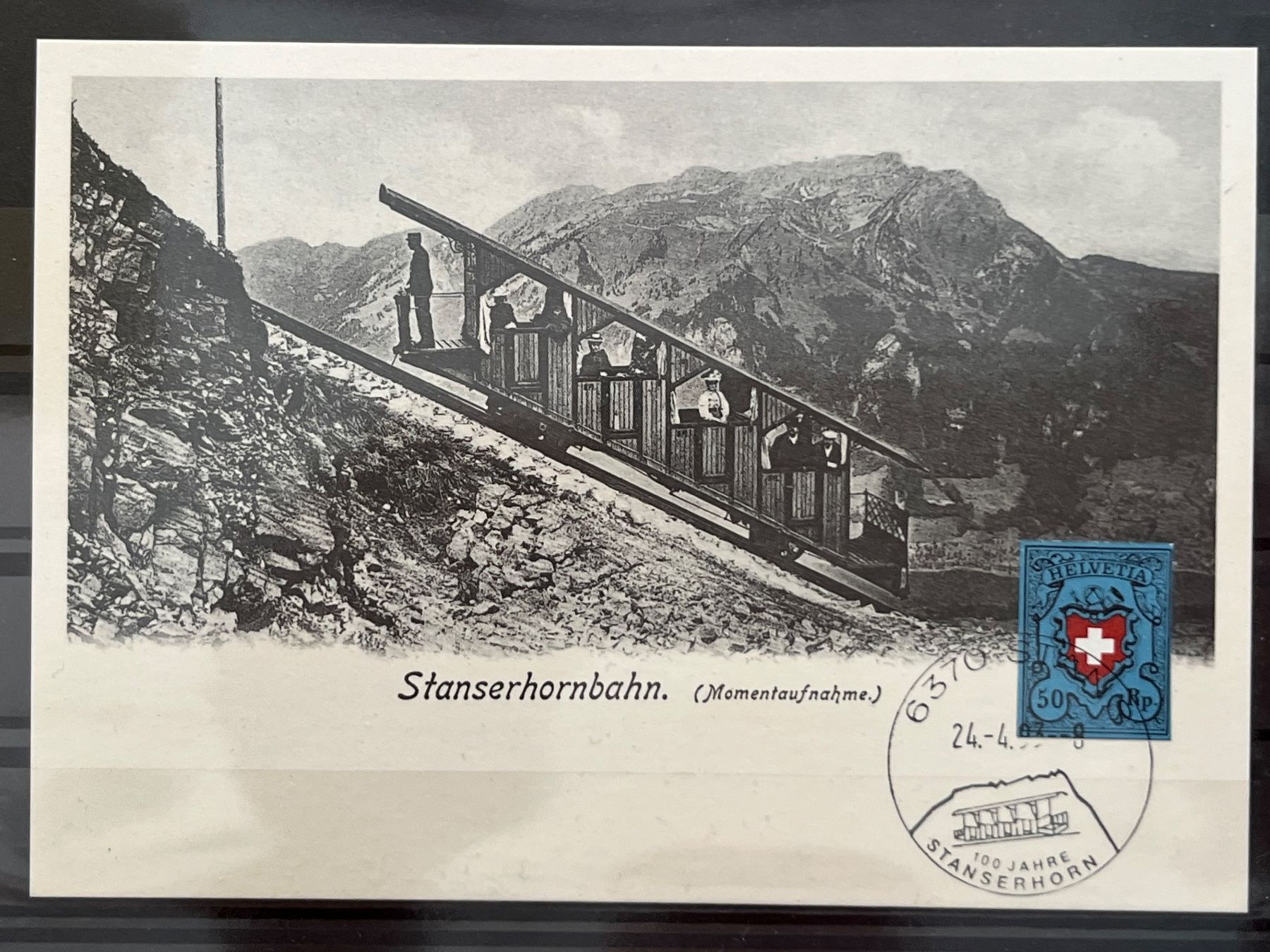 Cartoline postali: 100 Jahre Stanserhornbahn, 1993 – Usato da Romanshorn venduto da luxcollect