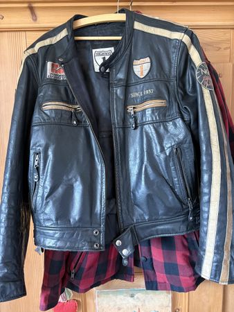 Highway 1 Retro Lederjacke, Grösse L, Top Zustand!