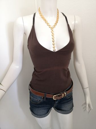 🤩MANGO TOP BRAUN & VELOUR RIEMEN