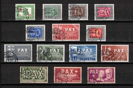 1945 PAX Serie mit ET-ʘ, Nr.262-274 mit Attest