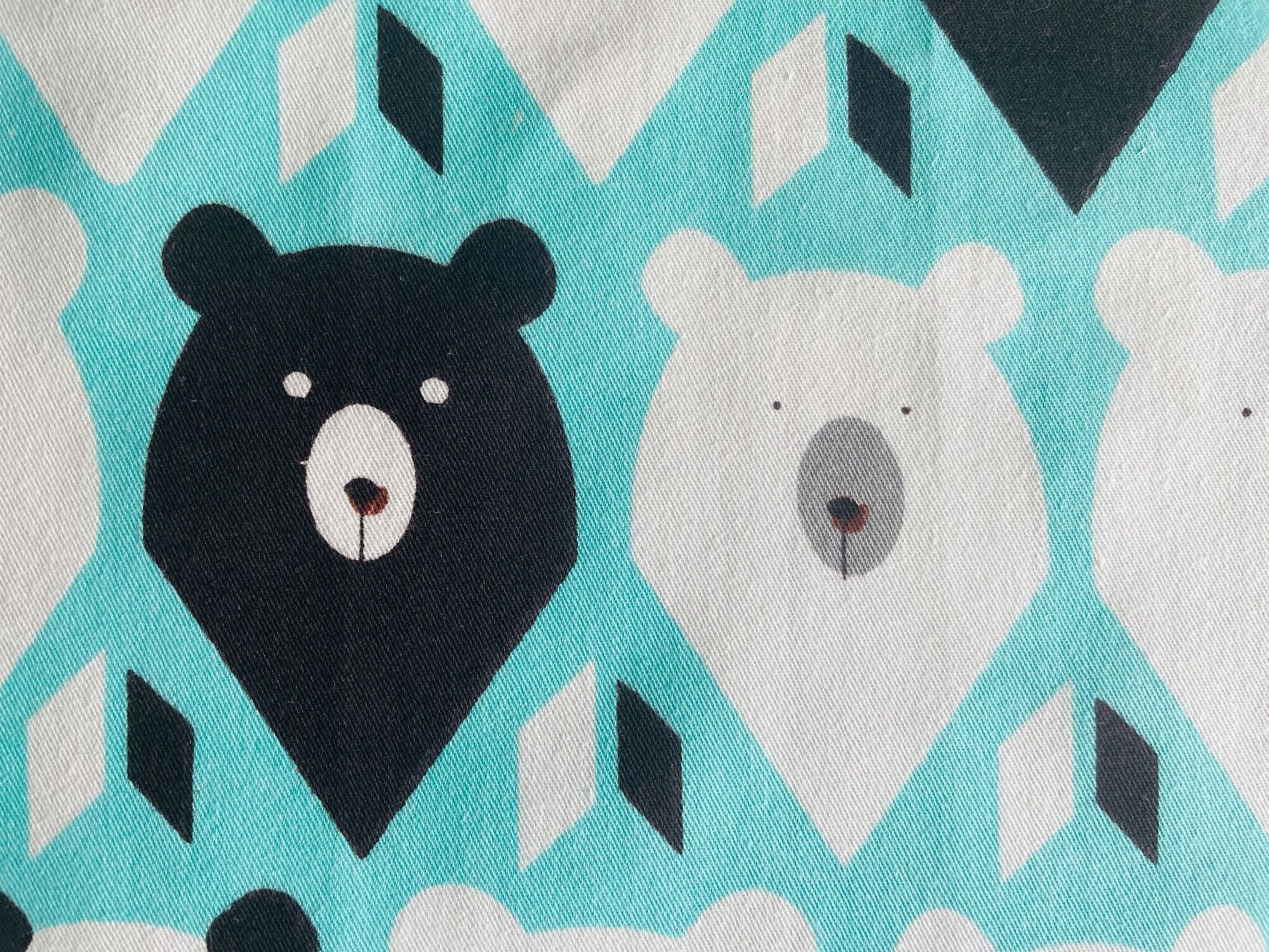 Tessuti: 2 Fat quarter/Coupons patchwork & couture - Ours et Panda – Nuovo e nell'imballaggio originale da Gland venduto da san_xz5j 2