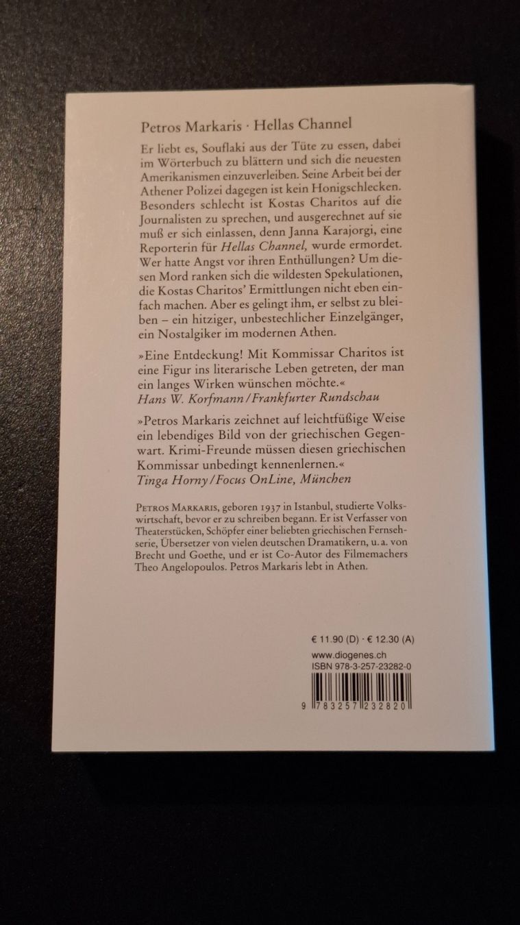 Bücher: *Hellas Channel* Petros Markaris / Tb – Gebraucht aus Brütten von Sigimi 1