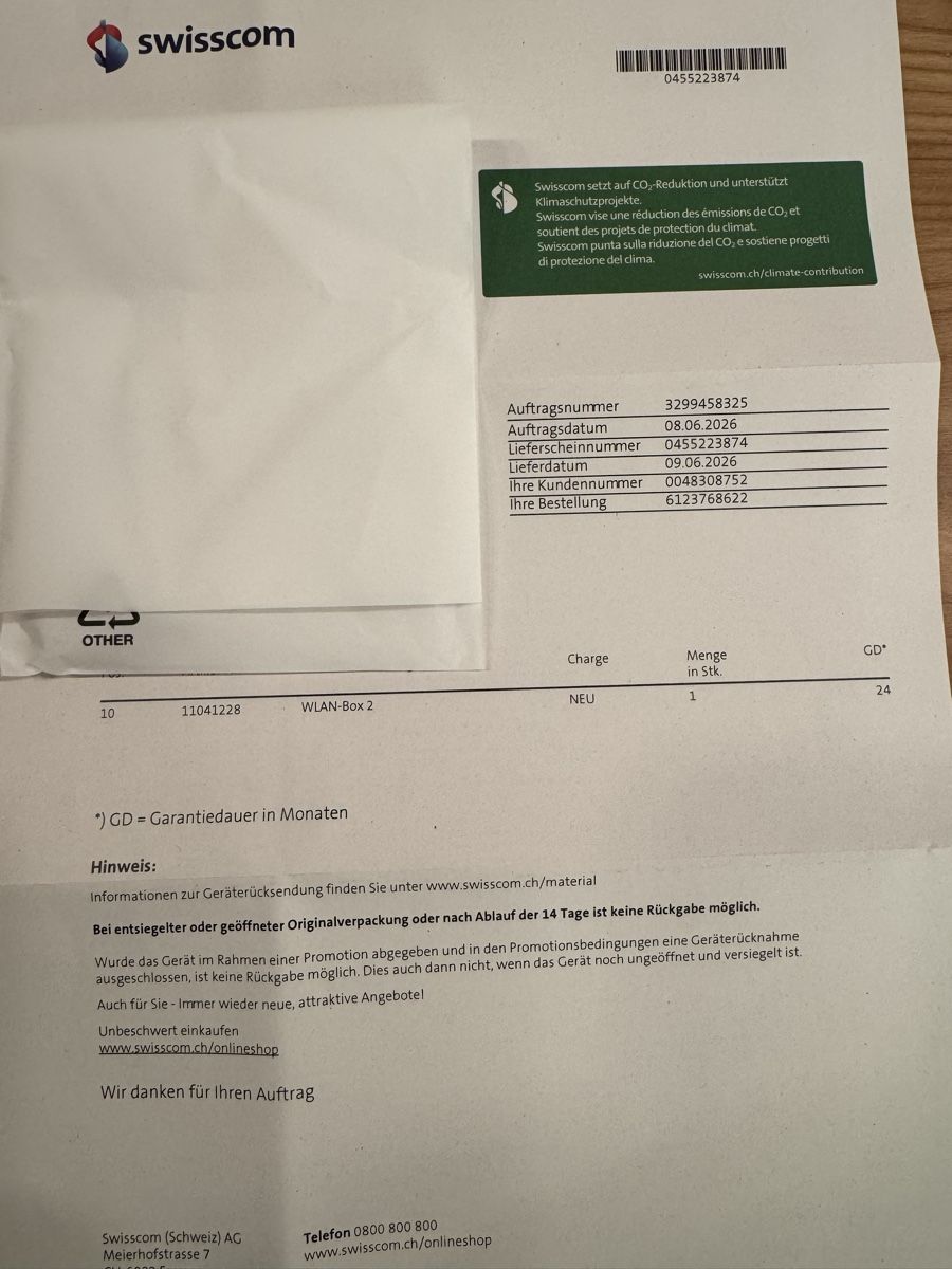 Swisscom WiFi: Swisscom WLAN-Box 2 – Nuovo (secondo la descrizione) da Breitenbach venduto da Picaflor71 1