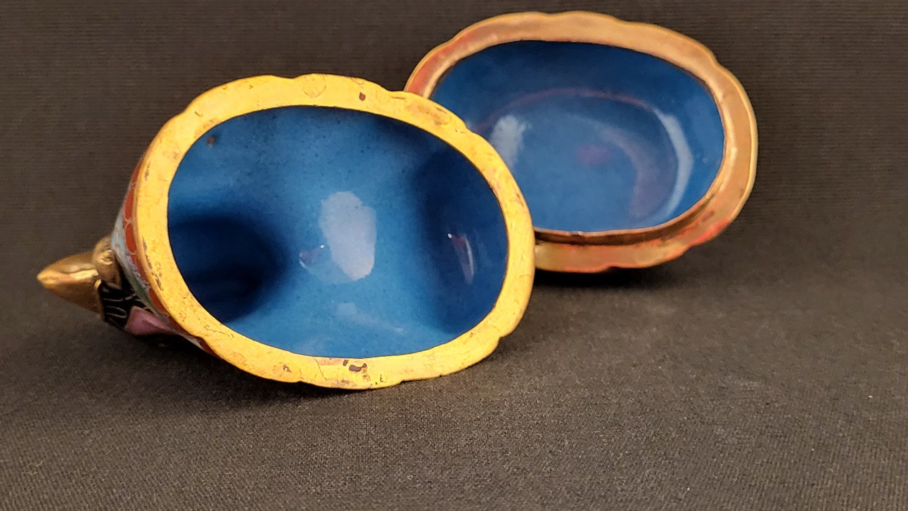 Figuren: Cloisonne-Dose HUHN HENNE – Gebraucht aus Basel von spinne02 7