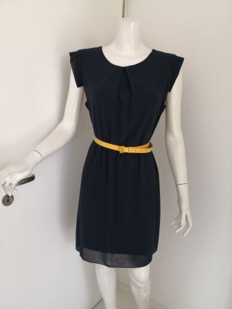 🤩CARTOON FASHION CHIFFON KLEID DUNKELBLAU NEUWERTIG