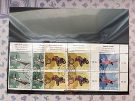 Timbres spéciaux 50 ans Musée transports Lucerne