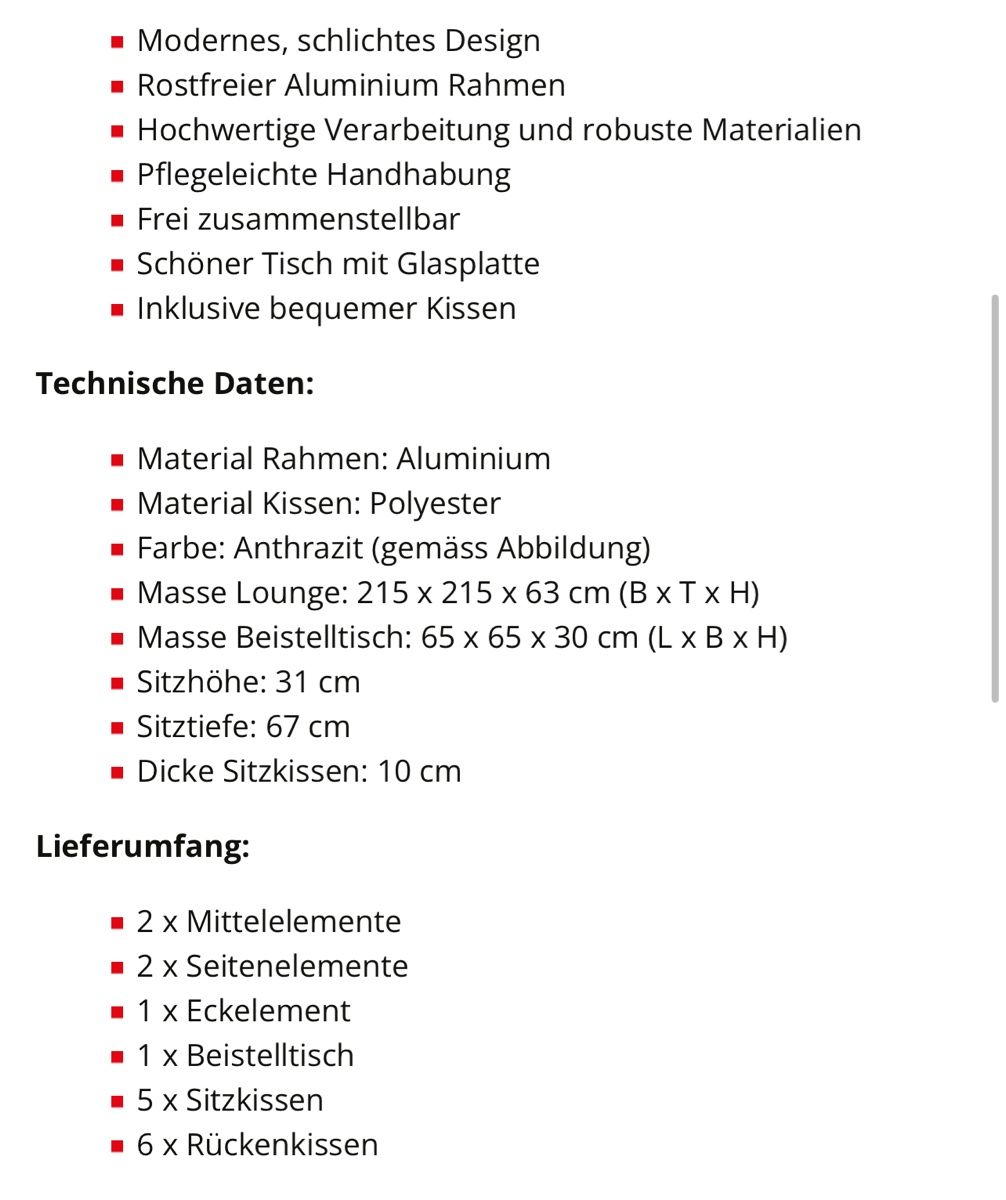 Gonser Liegen & Liegestühle: Lounge - anthrazit - aluminium – Gebraucht aus Rickenbach ZH von mar_7myv 2