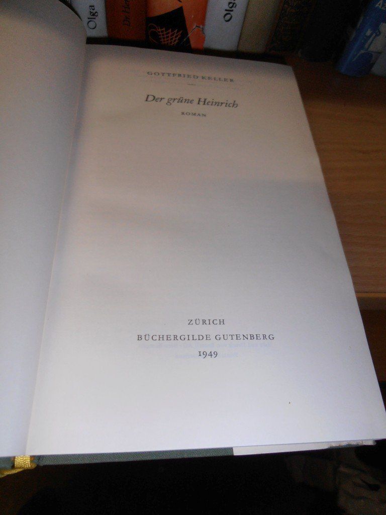 Libri: Gottfried Keller - Der grüne Heinrich – Usato da Zürich venduto da rudirentier 1