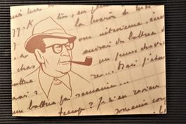 1994 Weihnachtsfaltkarte Georges Simenon
