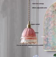 Lampe suspendue LED Vintage  en pierre de verre