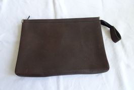 Leder Mappe schmal braun für Dokumente A5 28 x 19 cm