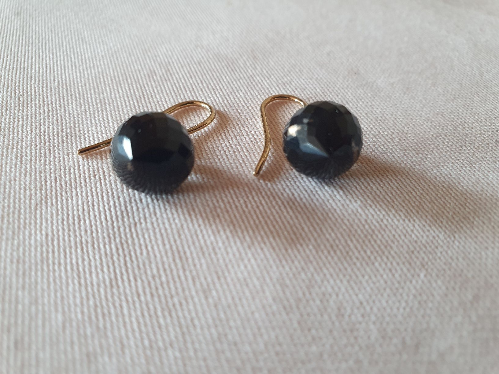 Orecchini pendenti & Orecchini a lobo: süsse Einhänger/Ohrringe, 585er Gold mit Onyx "Zwiebelchen" – Nuovo (secondo la descrizione) da Neuhausen venduto da mamanti024 4
