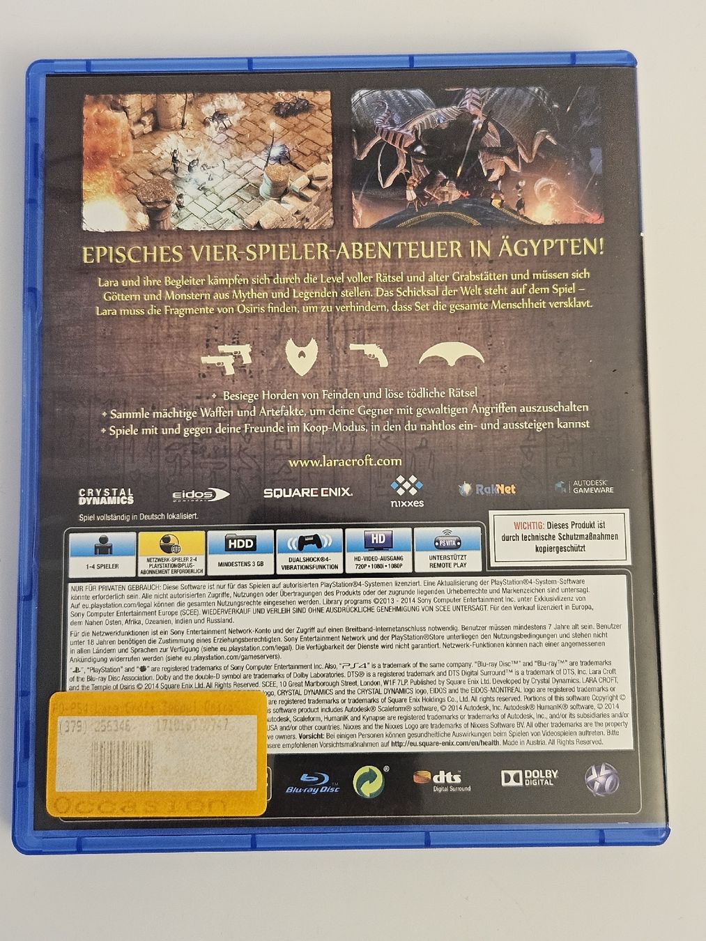 Sony Giochi: Lara Croft und der Tempel des Osiris - PS4 Playstation Game – Usato da Oberdorf BL venduto da BaldenEagle 3