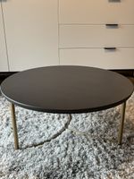 Runder Couchtisch Dunkelgrau und Messing / Couch table