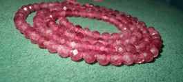 Turmalin rosa facettiert 3mm. Strang