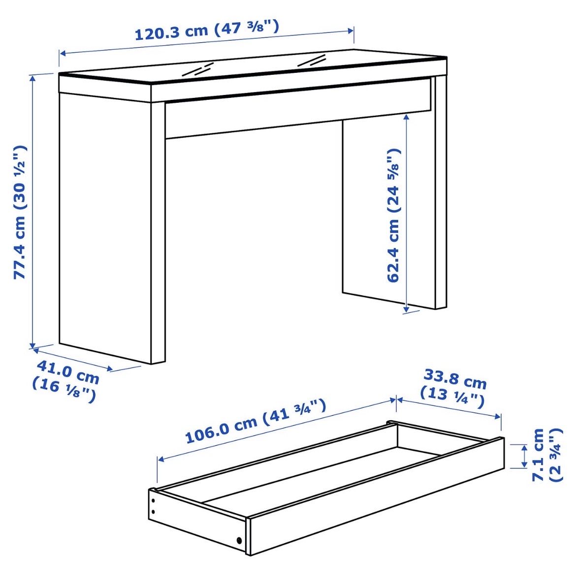 Ikea Tavoli da trucco: Ikea Malm Schminktisch – Usato da St. Margrethen SG venduto da sun_gw7r 3