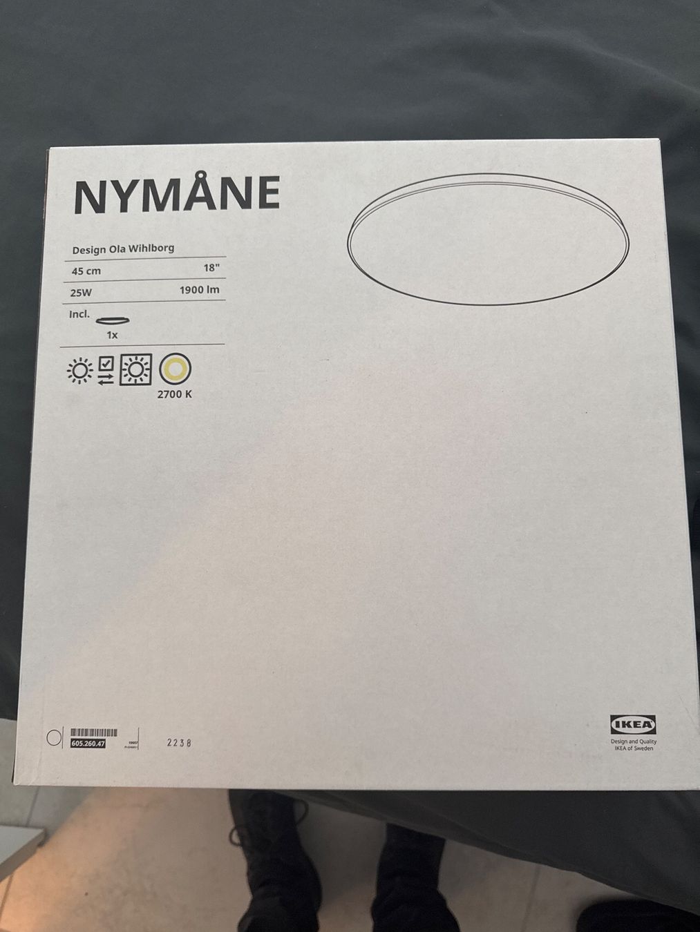 Ikea Kronleuchter & Deckenlampen: 2x IKEA NYMÅNE LED-Deckenleuchte 45 cm – Gebraucht aus Chur von USK_Master 1