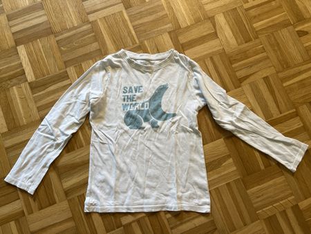 Langarmshirt weiss - Grösse 128