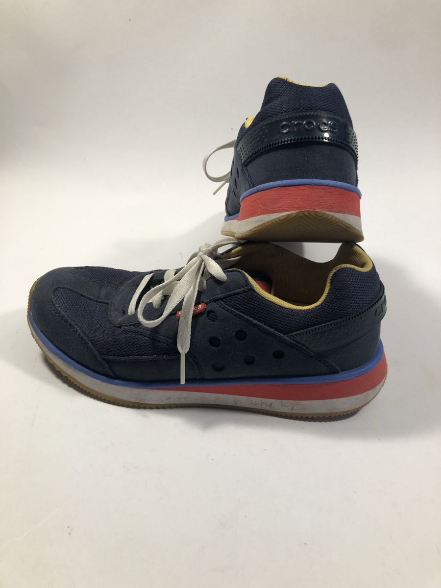 Crocs Scarpe da uomo: Crocs Sneaker Freizeitschuhe Gr. 39 blau/gelb/rot – Usato da Bern venduto da Etzy 1