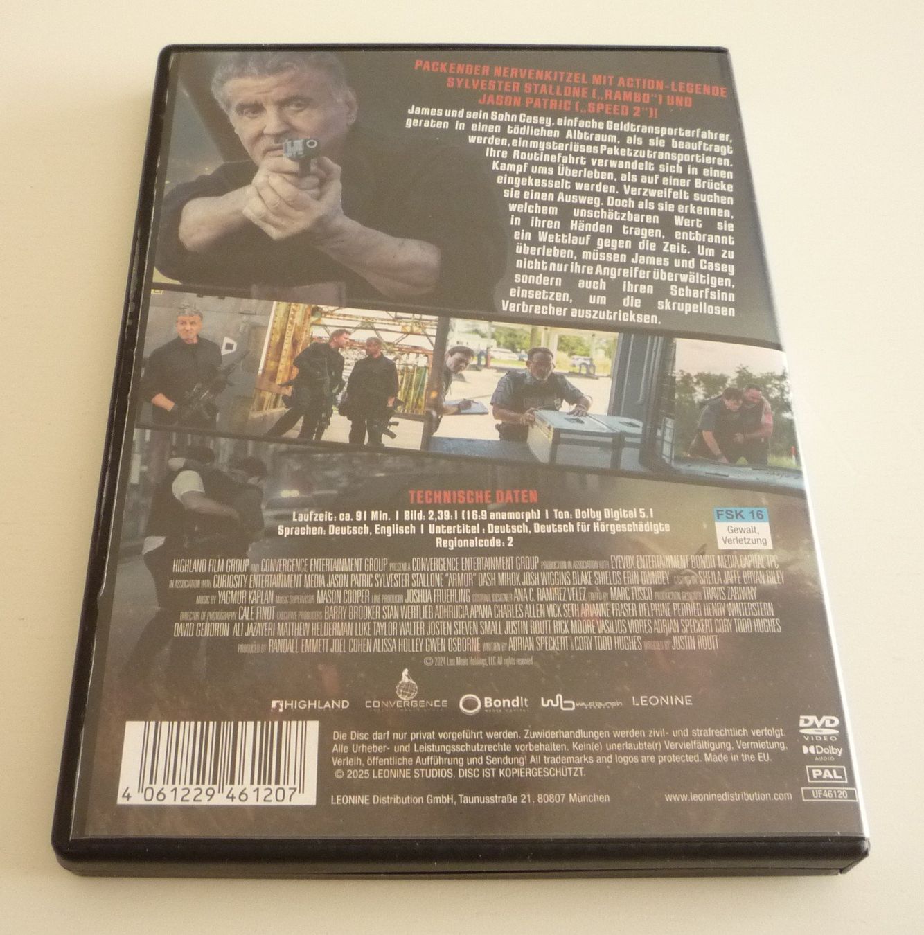 Armor (2024) „DVD“ Actionfilm mit Sylvester Stallone (Gebraucht) in ...